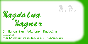 magdolna wagner business card